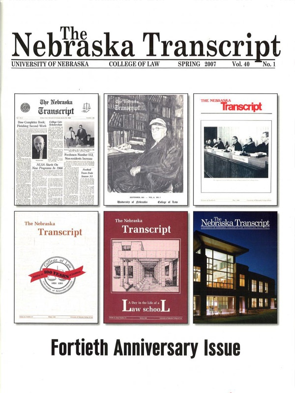 Spring 2007 Nebraska Transcript Cover