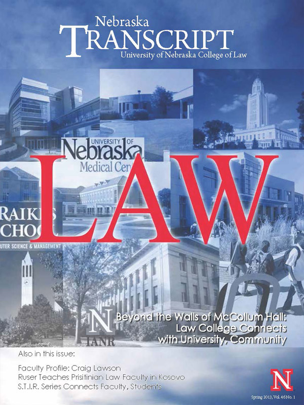 Spring 2013 Nebraska Transcript Cover