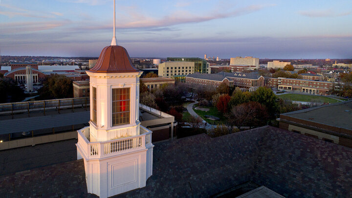 Aerial view of campus