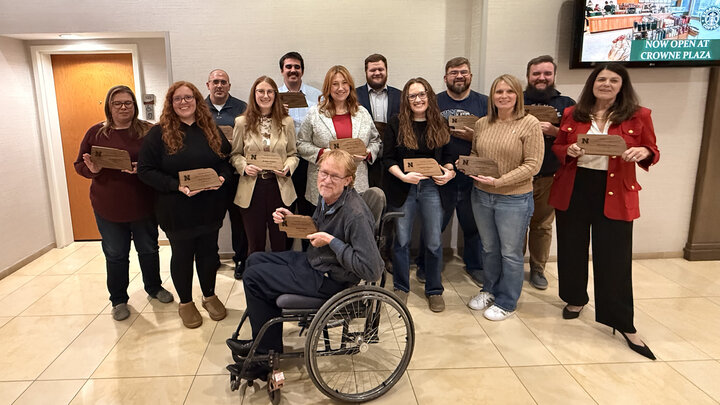 Fifteen rural Nebraska attorneys recently completed the University of Nebraska College of Law’s Children’s Justice Attorney Education Fellowship program. The attorneys include (back row, from left): Mark Moore, Jacob Meyer, Remington Slama, Timothy Matas and Jason Sanford; (second row, from left) Bethany Allen, Kali Pearson, Kaitlyn Oeltjen, Alyssa Slama, Emilee Higgins, Tonia Soukup and Rhonda Flower; (front) James Drake. Not pictured are Kasey Hahn and Andrew Hanquist.
