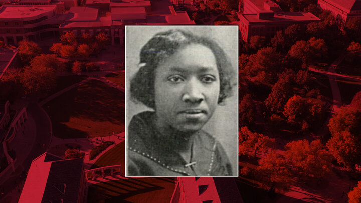 Black and white headshot of Nebraska Law alumna Zanzye Herterzena A. Hill, the first Black woman to earn a law degree from Nebraska U.