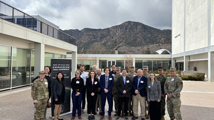 nebraska alumni and students at the USSPACECOM Legal Conference 