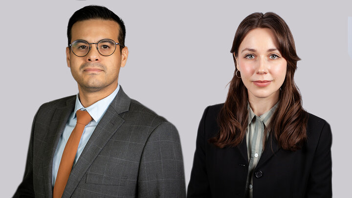 Nick Marti headshot and Katherine Houlden headshot