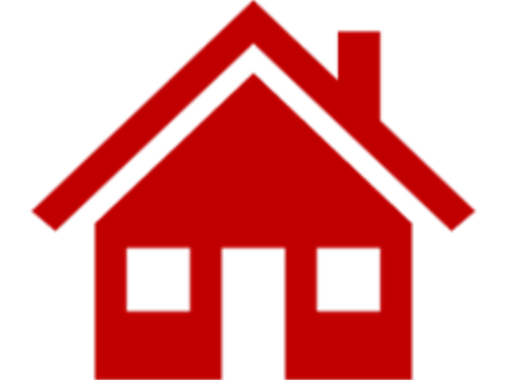 Red house with solid fill
