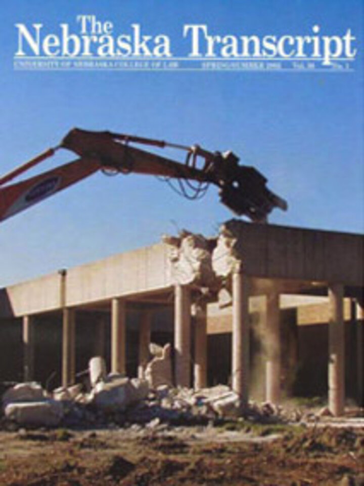 Spring 2002 Nebraska Transcript Cover