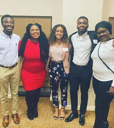BLSA members pose at an event